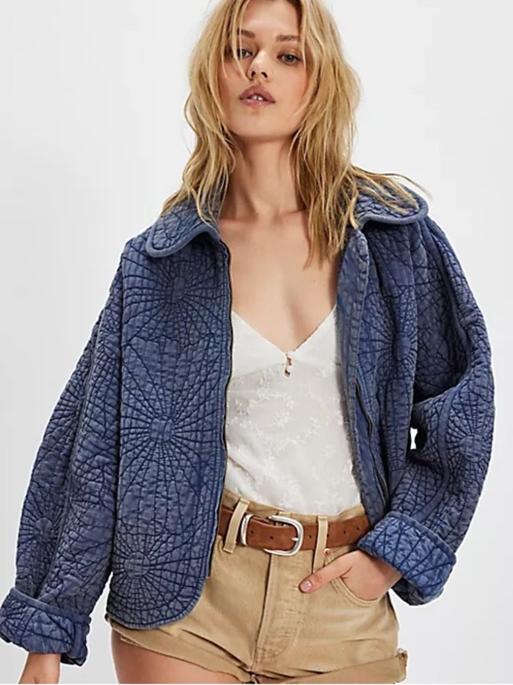 NWT Free People Gracie Quilted Bomber Jacket